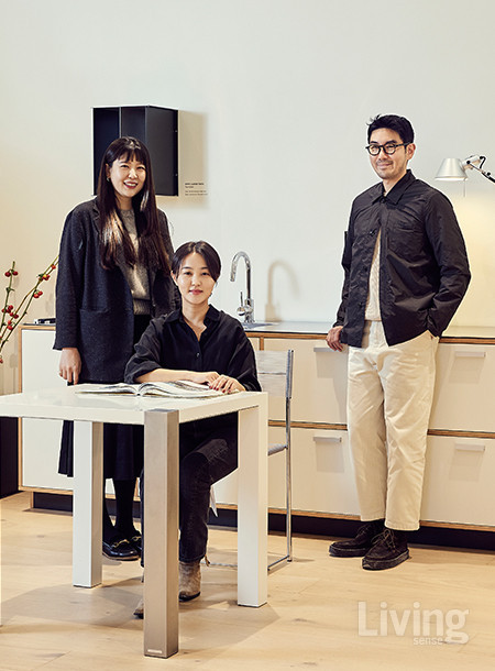 (왼쪽부터)MMK의 김희진 브랜드 디렉터, 이미진 키친 디렉터, 박기민 대표.