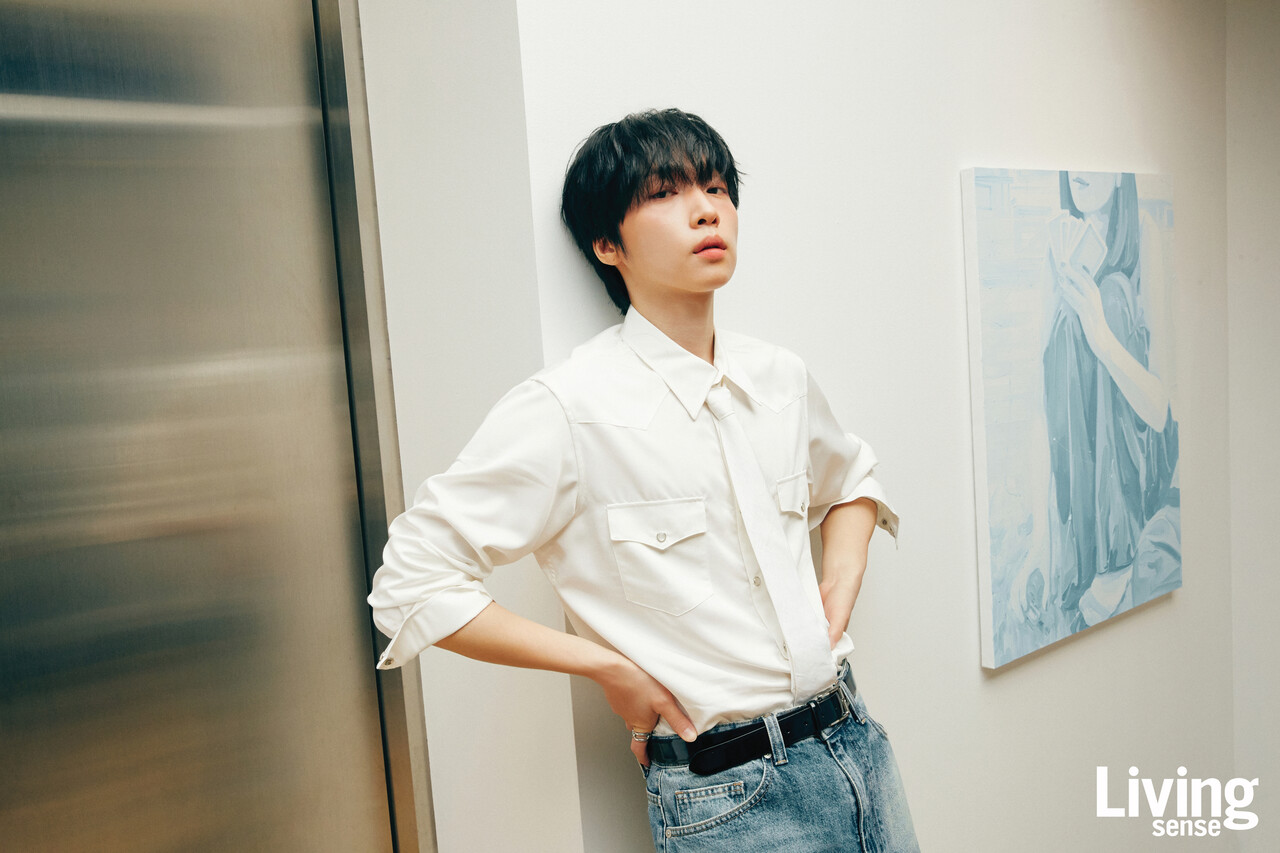 계속해서 나를 사랑하면서 즐거운 음악을 이어가고 싶다는 정세운. Jiyoon Jeong, ‘Joker’, Oil on canvas, 90.9×72.7cm, 2023.