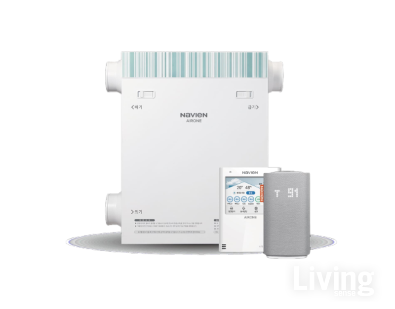 환기청정기’는 미세먼지가 실내에 들어오지 못하도록 미리 차단하며 깨끗한 공기만 받아들인다. 천장에 매립되는 구조 덕분에 공간을 해치지 않고 활용도도 높다. 여기에 ‘에어 룸콘트롤러’와 ‘에어모니터’를 더하면, 공기질의 흐름을 더 정밀하게 감지하고 섬세하게 제어할 수 있다.