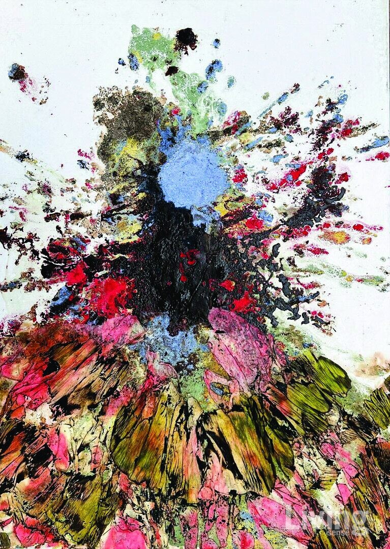 장 보고시안의 작품 ‘볼케이노 #4, 2024’와 홍정우 작가의 ‘뿌연 공간 2025-3, 2025’