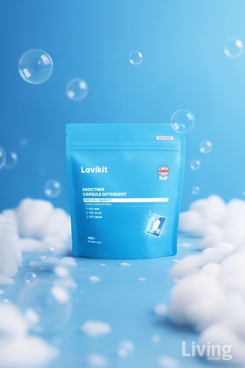  일반 세제보다 7배 더 강력한 고농축 세정력으로, 깊숙한 얼룩까지 확실하게 지워주는 ‘쏙트너’ 캡슐 세제.
