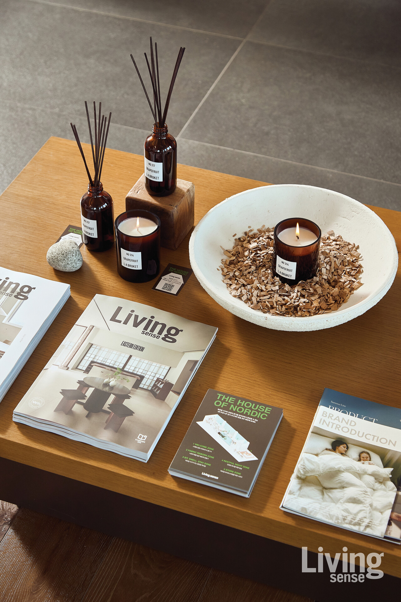 라부르켓의 달콤하고 상쾌한 자몽 향으로 가득 찬 웰컴 존.